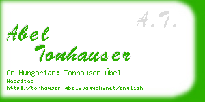 abel tonhauser business card
